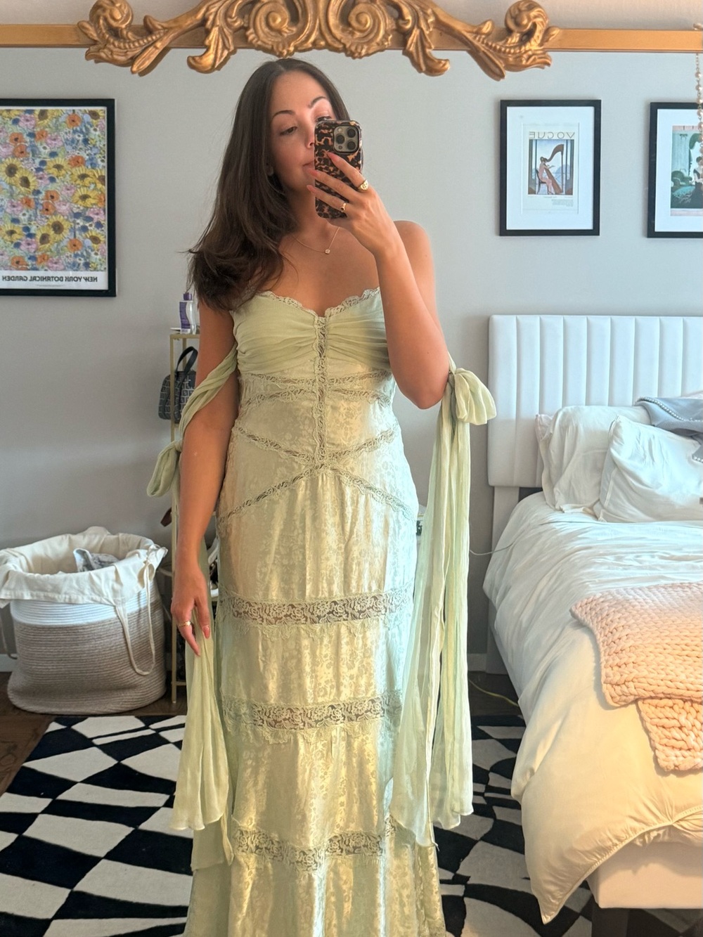 For Love & Lemons Rita Silk Maxi Gown - Picture 6 of 6